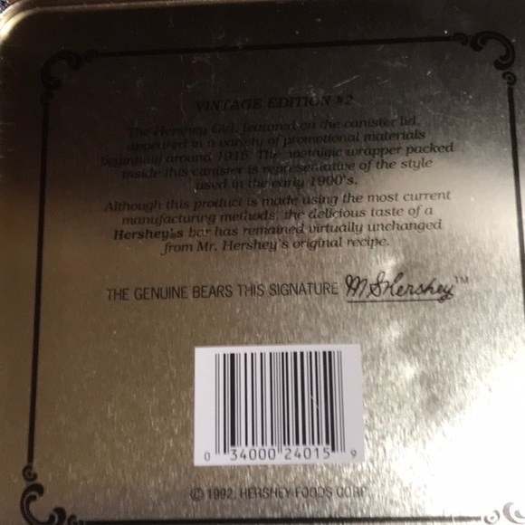 Vintage Hersheys chocolate tin 1992 - Picture 4 of 4